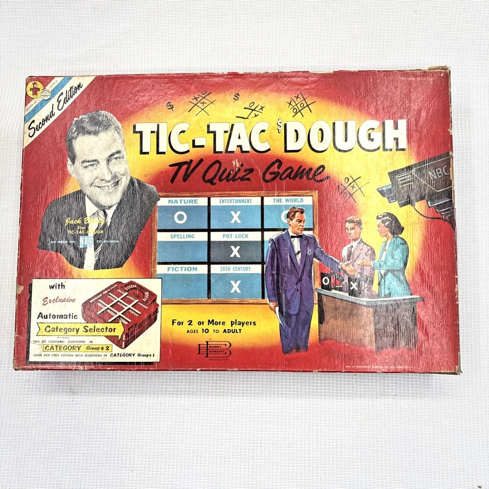 Vintage 1958 Tic-Tac-Dough TV Quiz Game Transogram #3866 - Complete